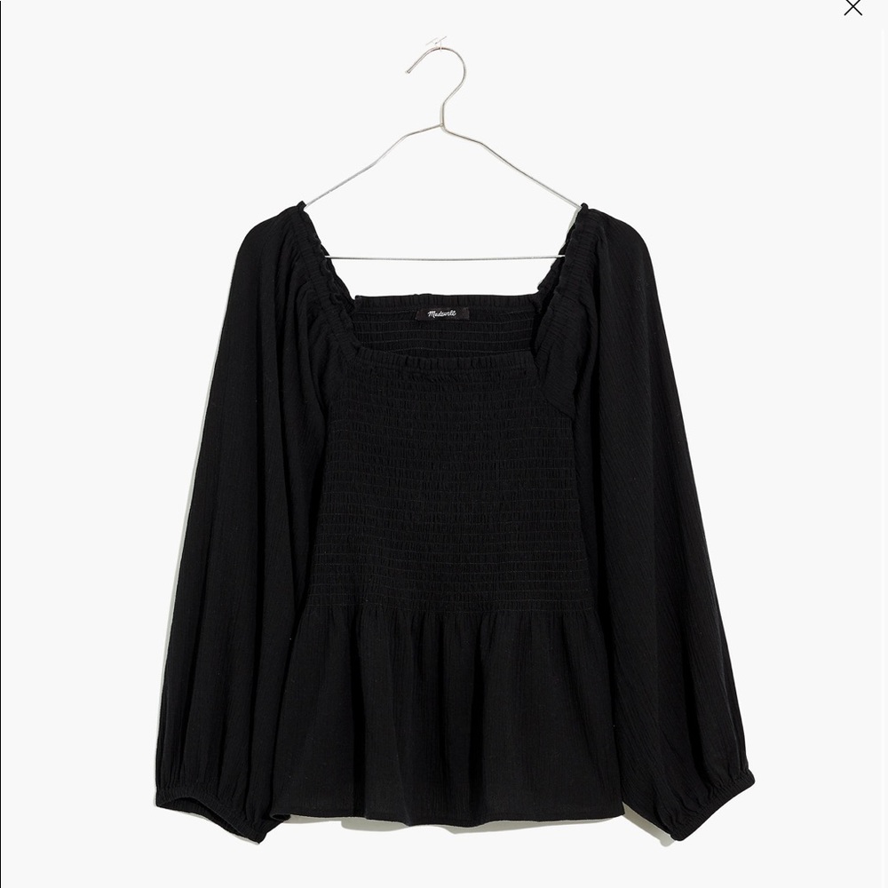 Madewell Lucie smocked peplum top MD764